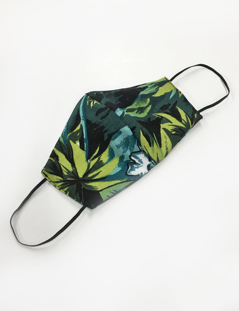 Green Aloha Floral Handmade Washable Face Mask