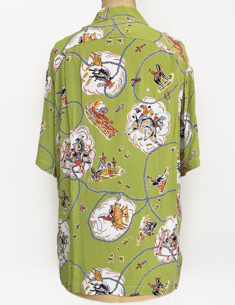 Chartreuse Green Vintage Western Men's Sonny Shirt