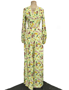 Cool Green Pineapple Princess Print High Waisted Palazzo Pants