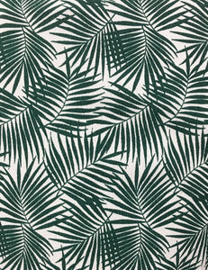 Green & White Fern Print Ruffle Fitted Femme Blouse