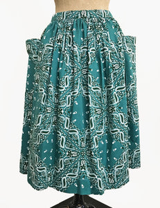 Scout for Loco Lindo Teal Green Bandana Print 1940s Petunia Skirt