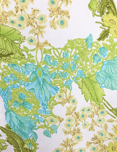 Green Bohemian Floral Rayon Ruffle Wrap Dress - FINAL SALE