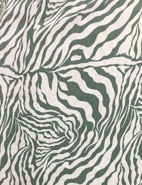 Green Zebra Print Retro High Waisted Palazzo Pants