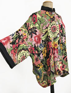 Sheer Gypsy Floral Button Up Luna Kimono Blouse