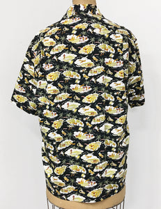 Black Hawaiian Island Cotton Button Up Mens Sonny Shirt - FINAL SALE