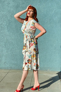 Doris Mayday for Loco Lindo - Vegas Baby Cascade Wrap Dress