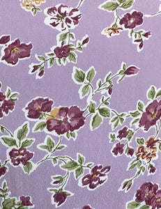Lavender Floral Vintage Inspired Knee Length Rita Dress