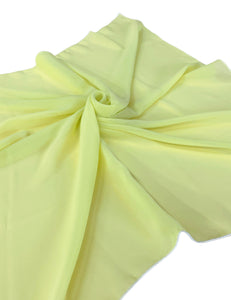 FINAL SALE - Neon Lemon Lime Chiffon Square Hair & Neck Scarf