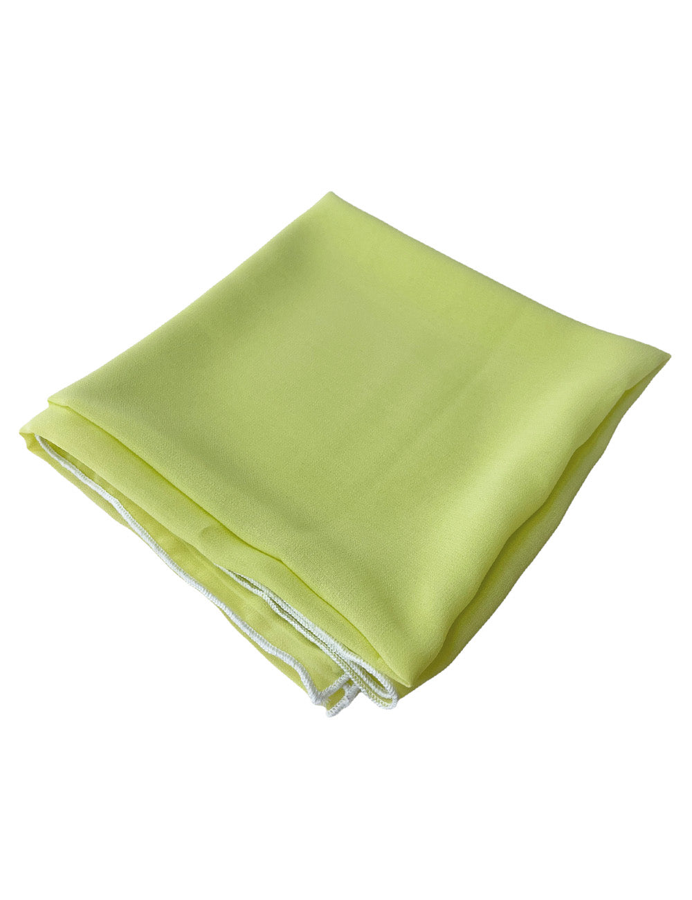 FINAL SALE - Neon Lemon Lime Chiffon Square Hair & Neck Scarf