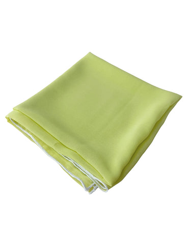 Neon Lemon Lime Chiffon Square Hair & Neck Scarf