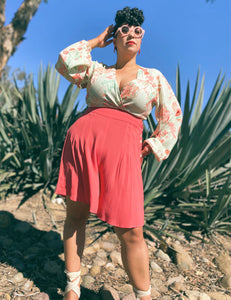 Doris Mayday for Loco Lindo - Mint Green Vegas Baby Babaloo Wrap Top