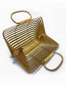 Vintage Style Light Bamboo Collapsible Tiki Purse