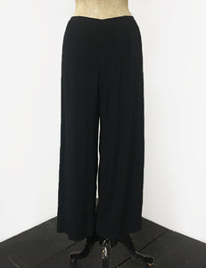 Solid Black Louise Lounge Cropped Pants
