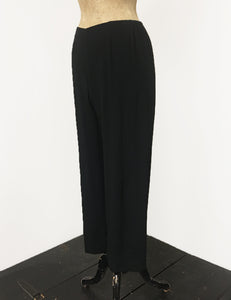 Solid Black Louise Lounge Cropped Pants