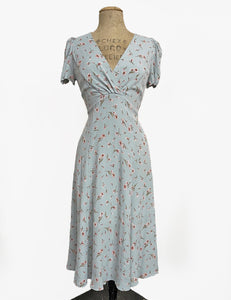 Sweet Mint Floral Retro Rita Knee Length Dress
