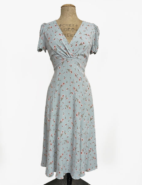Sweet Mint Floral Retro Rita Knee Length Dress