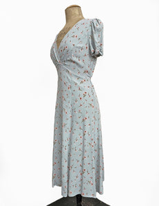 Sweet Mint Floral Retro Rita Knee Length Dress