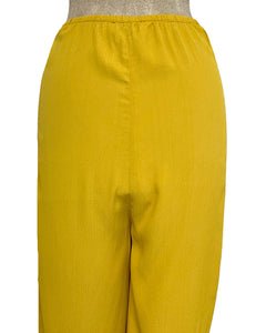 Mustard Yellow 1940s Style High Waisted Palazzo Pants