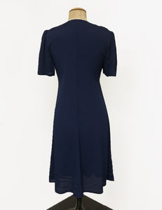 Navy Blue Nautical Style Mai Tai Knee Length Dress - FINAL SALE
