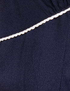 Navy Blue Nautical Style Mai Tai Knee Length Dress - FINAL SALE
