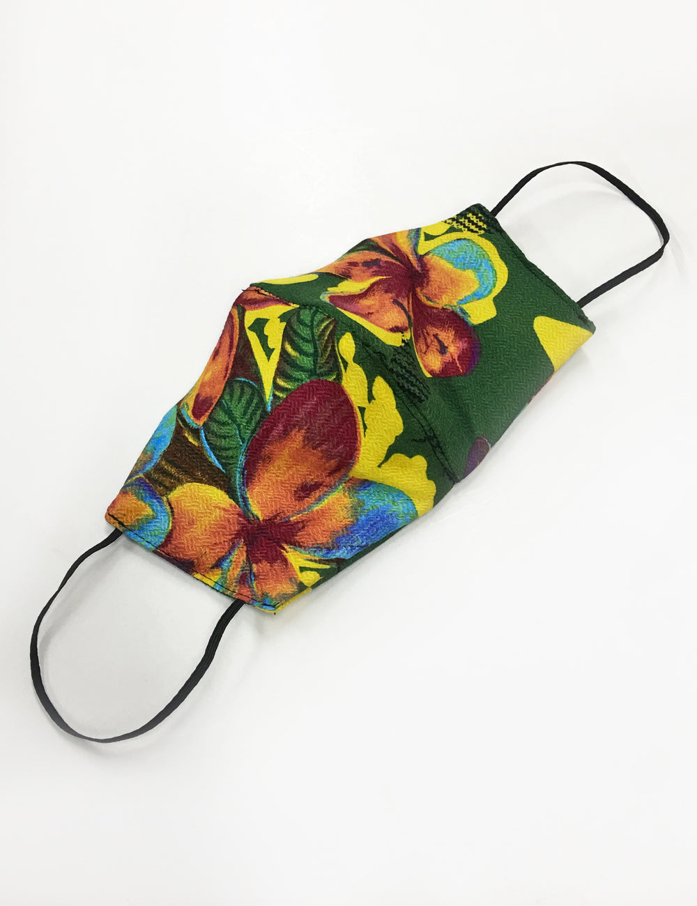 Green Neon Tropical Handmade Washable Face Mask