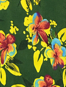 Neon Hawaiian Tropical Print Soft Rayon Button Up Sonny Men's Shirt