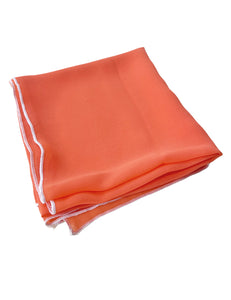 FINAL SALE - Neon Coral Large Chiffon Square Hair & Neck Scarf