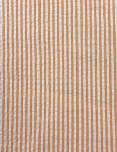 Scout for Loco Lindo Orange Sherbet Seersucker 1940s Daisy Tie Top