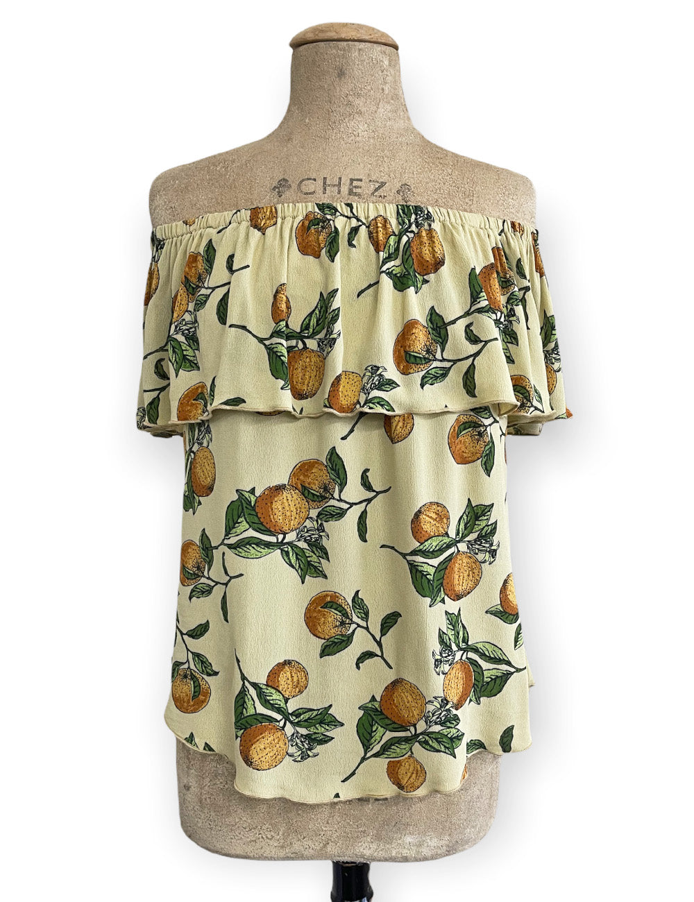 Oranges & Cream Off the Shoulder Dolores Peasant Blouse