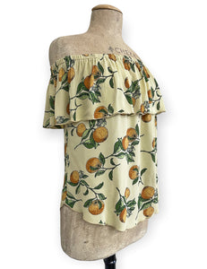 Oranges & Cream Off the Shoulder Dolores Peasant Blouse