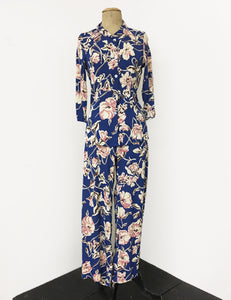 Deco Blue Floral Doris Button Up Shaped Shirt
