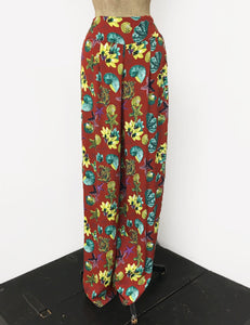 Doris Mayday for Loco Lindo - Rust Red Star of the Sea High Waisted Palazzo Pants