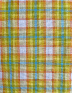 FINAL SALE - Scout for Loco Lindo - 1940s Colorful Pastel Plaid Garden Wrap Dress