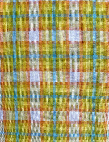 FINAL SALE - Scout for Loco Lindo - 1940s Colorful Pastel Plaid Garden Wrap Dress