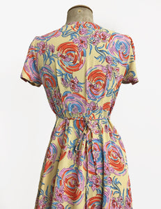 Pastel Floral Sunday Best Knee Length Rita Dress