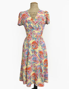 Pastel Floral Sunday Best Knee Length Rita Dress