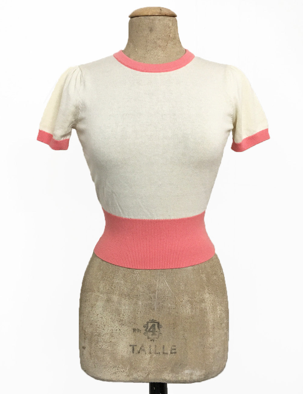 Peaches & Cream 1940s Style Eve Knit Sweater Top