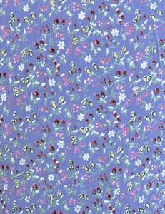 Purple Fruity Floral Print Retro Ruffle Shorts