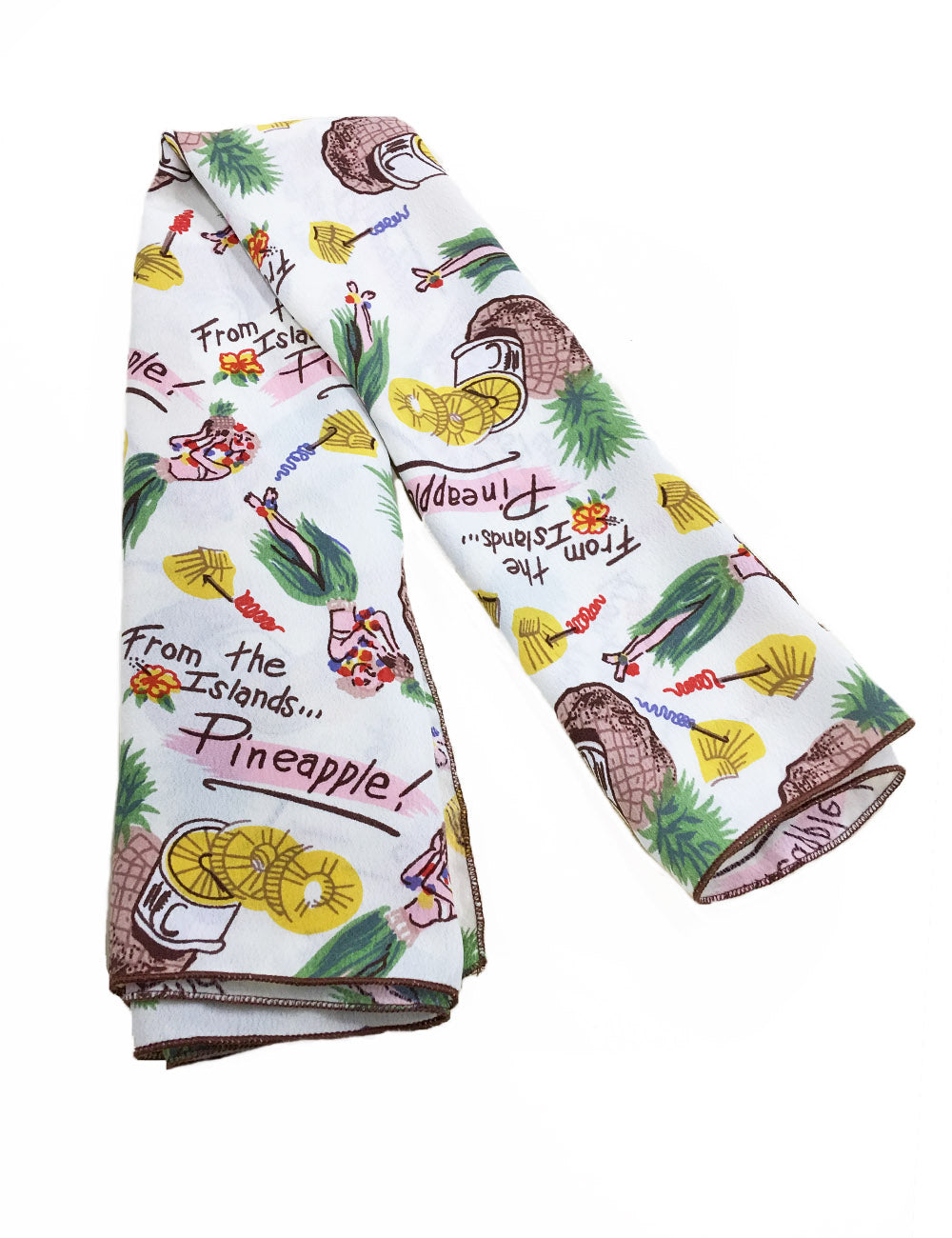 Ivory Pineapple Princess Square Hair & Neck Scarf