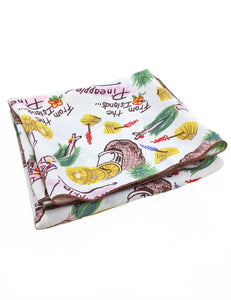 Ivory Pineapple Princess Square Hair & Neck Scarf