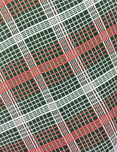 Pink & Green Plaid 1940s Style Amanda Tie Blouse - FINAL SALE