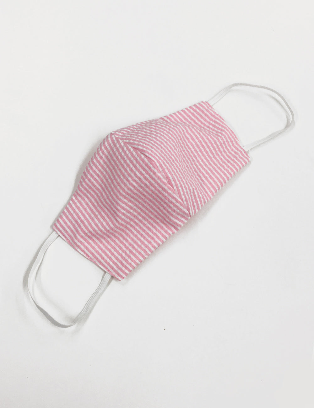Pink Seersucker Handmade Washable Face Mask