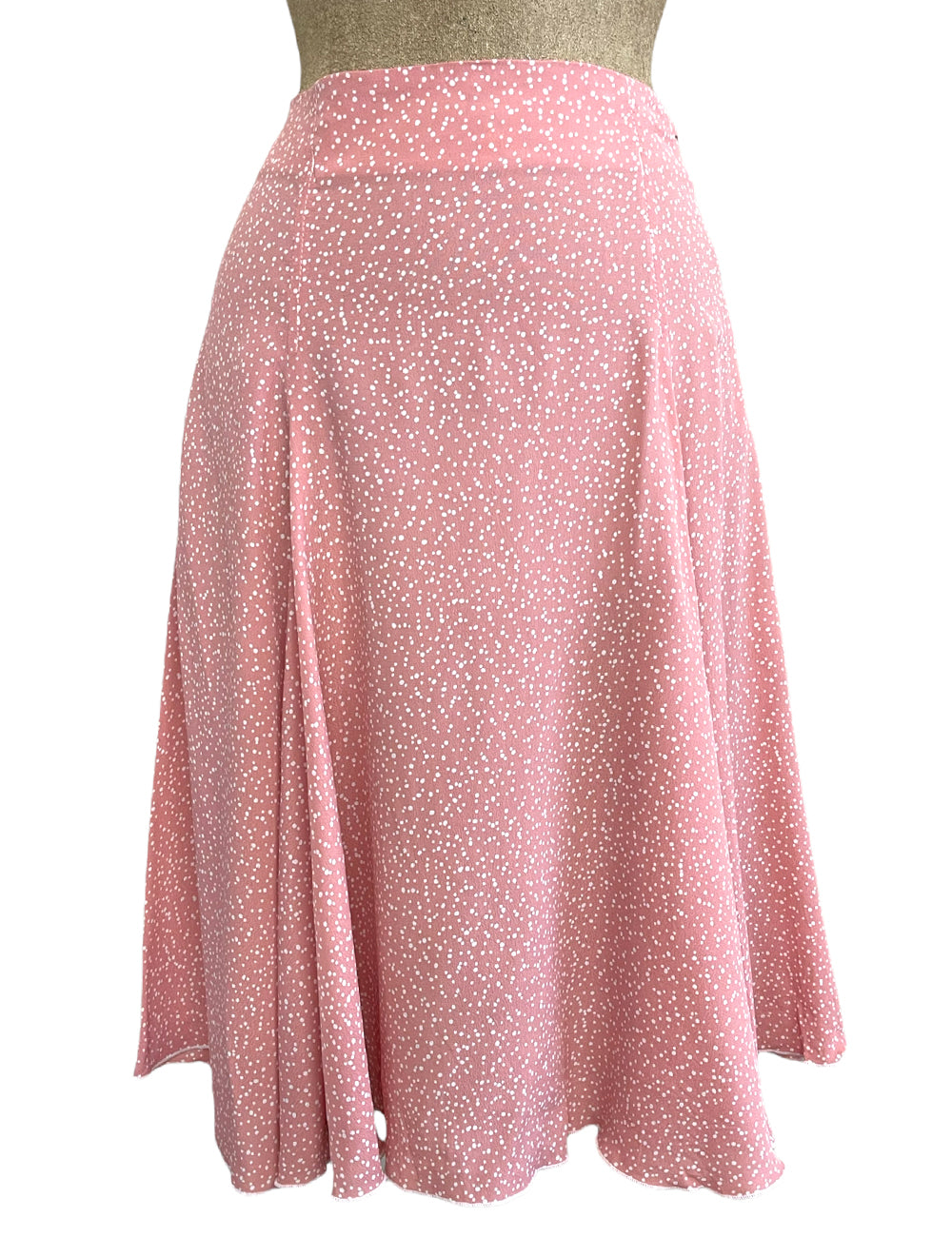FINAL SALE - Pink Pixie Dot 1930s Style Venice Beach Swing Skirt