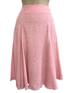 FINAL SALE - Pink Pixie Dot 1930s Style Venice Beach Swing Skirt
