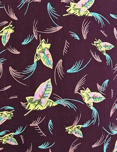 FINAL SALE - Purple Colorful Feathers High Waisted Retro Shorts