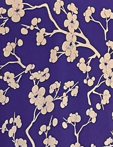 Purple Cherry Blossom Retro Georgie Pullover Dress