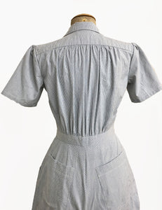 Scout for Loco Lindo Railroad Stripe Pacific 1940s Coveralls