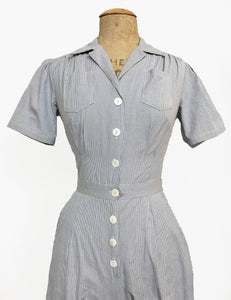 Scout for Loco Lindo Railroad Stripe Pacific 1940s Coveralls