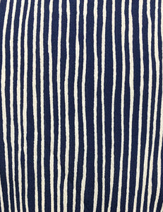Navy & White Railroad Stripe Retro Rosie 1940s Style Bib Overalls