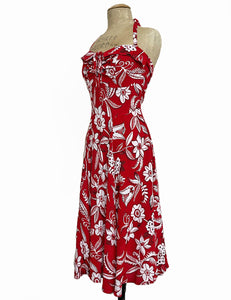 Red Hot Copacabana 1940s Marta Halter Swing Dress With Bolero
